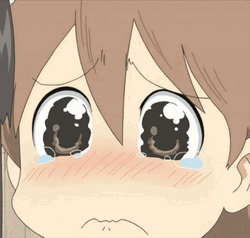 Tears Falling Nichijou Manga Series GIF