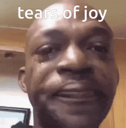 Tears Of Joy Crying Happy Man GIF