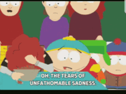 Tears Of Sadness Eric Cartman South Park GIF