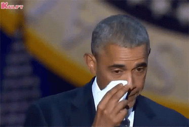 Teary Eyed Obama  GIF
