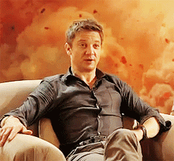 Teasing Face Jeremy Renner  GIF