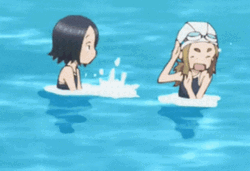 Teasing Master Takagi-San Playing Water Splash GIF