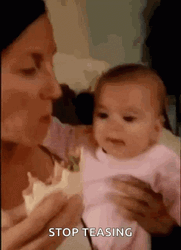 Teasing Mom Hungry Cute Baby GIF