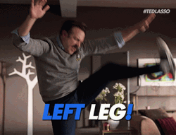 Ted Lasso Leg Dance