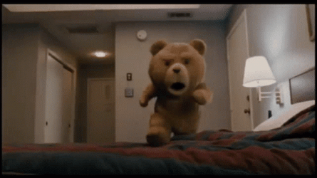 Ted Running Towards Johnny GIF