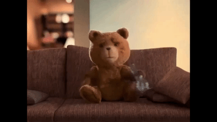 Ted Smoking In Couch GIF