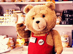 Ted The Bear Waving GIF