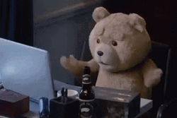 Ted Using Laptop GIF