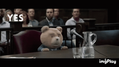 Teddy Bear At Microphone Saying Yes GIF