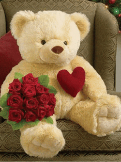 Teddy Bear Beating Heart GIF