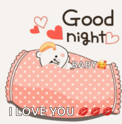Teddy Bear Bed Goodnight Baby I Love You GIF