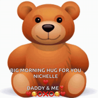 Teddy Bear Big Morning Hug Nichelle Daddy GIF