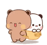 Teddy Bear Carrying Baby Panda Sticker