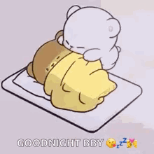 Teddy Bear Covering Another In Bed GIF