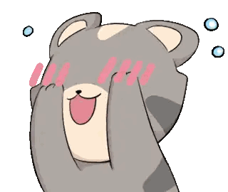 Teddy Bear Covering Eyes Sticker