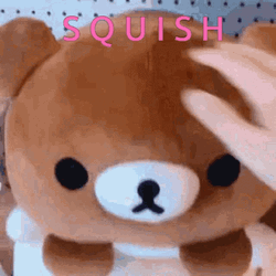 Teddy Bear Cute Head Squish GIF