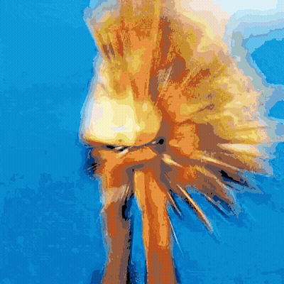 Teddy Bear Dressed As Porcupine Against Blue Background GIF