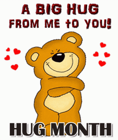 Teddy Bear Giving Big Hug GIF