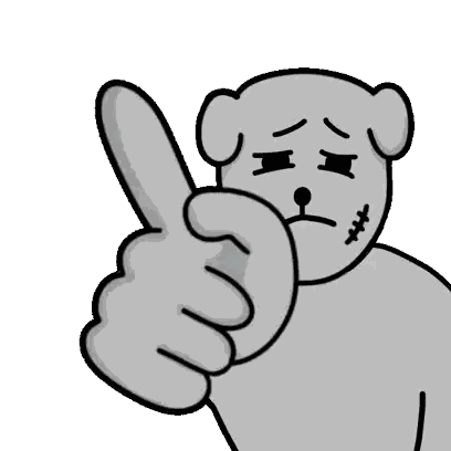 Teddy Bear Giving Thumbs Down Sticker