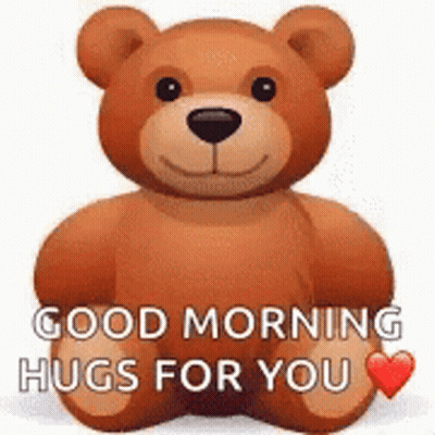 Teddy Bear Good Morning Hugs For You GIF