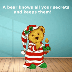 Teddy Bear Goodnight Christmas  GIF