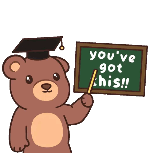 Teddy Bear Graduation Cap Pointing At You Sticker