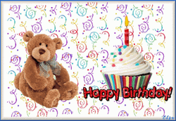 Teddy Bear Happy Birthday GIF