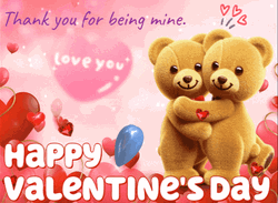 Teddy Bear Happy Valentines Day GIF