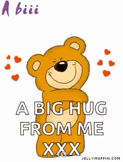 Teddy Bear Holding Arms Big Hug From Me GIF
