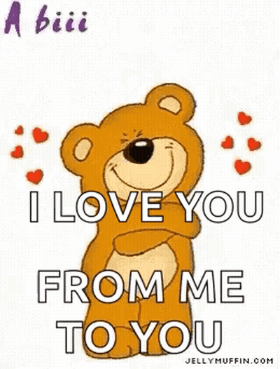 Teddy Bear Holding Arms Out Saying A Big Hug From Me To U GIF