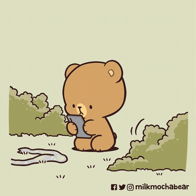 Teddy Bear Holding Cell Phone GIF