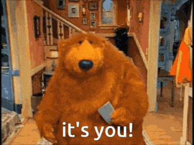 Teddy Bear Holding Cell Phone Saying It's You GIF