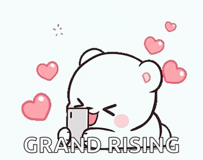 Teddy Bear Holding Cell Phone Surrounded By Hearts GIF