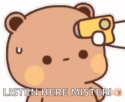 Teddy Bear Holding Cheese Says Listen Here Mister GIF