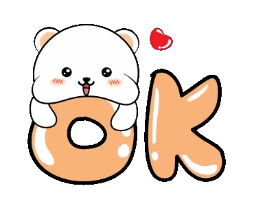 Teddy Bear Holding Donut Ok Sticker