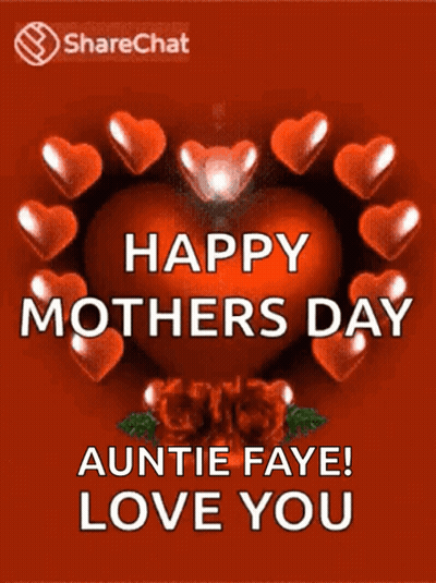 Teddy Bear Holding Flowers Saying Happy Mother's Day Auntie Nepeng GIF