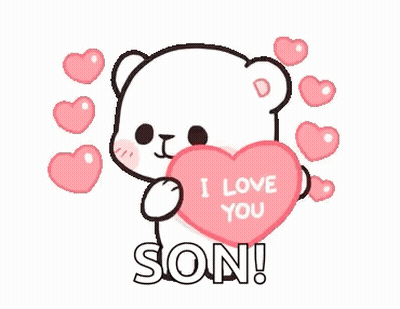 Teddy Bear Holding Heart Saying I Love You GIF