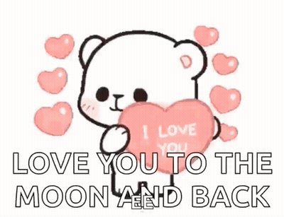 Teddy Bear Holding Heart Saying I Love You GIF