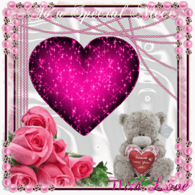 Teddy Bear Holding Heart Saying Someone Loves You GIF