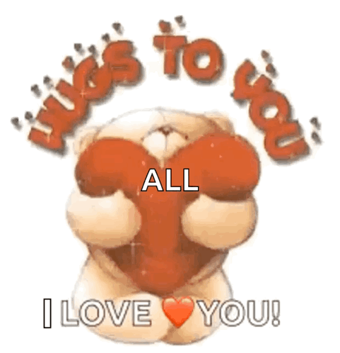 Teddy Bear Holding Heart With Love GIF
