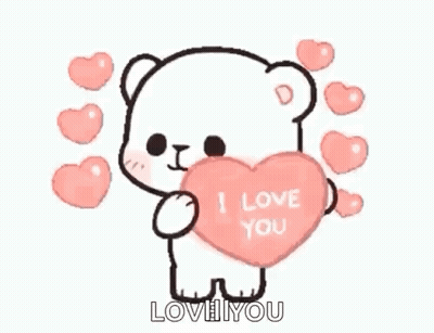 Teddy Bear Holding I Love You Heart GIF