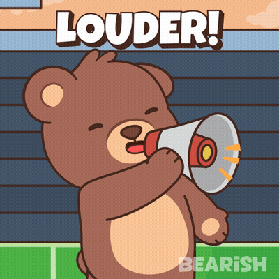 Teddy Bear Holding Megaphone Louder GIF