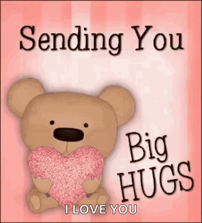Teddy Bear Holding Pink Heart GIF