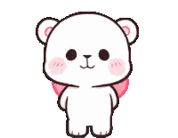 Teddy Bear Holding Pink Heart Sticker