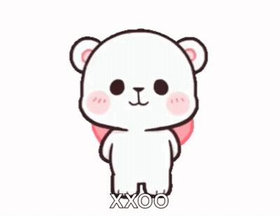 Teddy Bear Holding Pink Heart Saying I Love You GIF