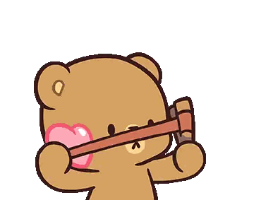 Teddy Bear Holding Red Ribbon Sticker