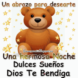 Teddy Bear Hug Feliz Noche GIF