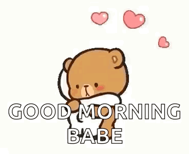 Teddy Bear Hugging And Saying Good Morning GIF