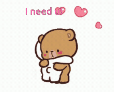 Teddy Bear Hugging Another Bear I Need U GIF