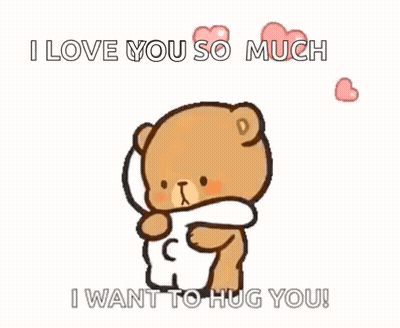 Teddy Bear Hugging Another Saying I Love You So Much I Want To Hug You GIF